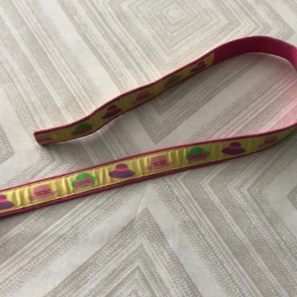 Douglas Paquette Pink/Yellow Belt w. Colorful Hats